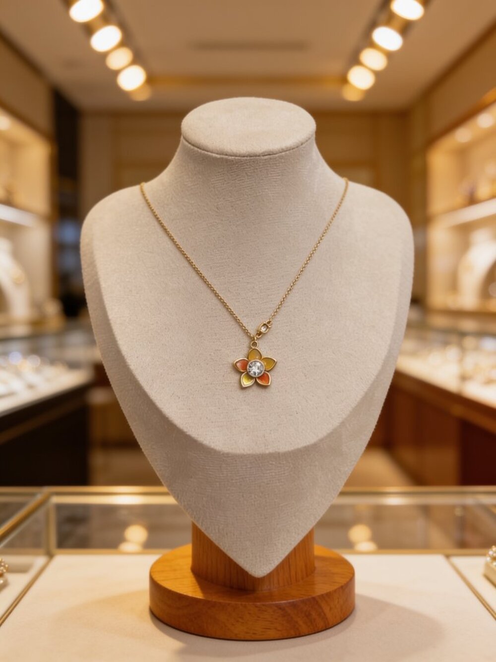Coach Transparent Wildflower Necklace